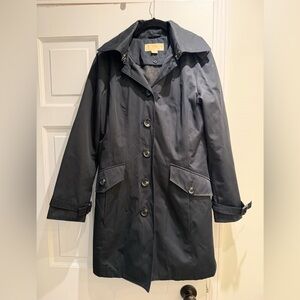 Michael Kors Elegant Black Trench Coat